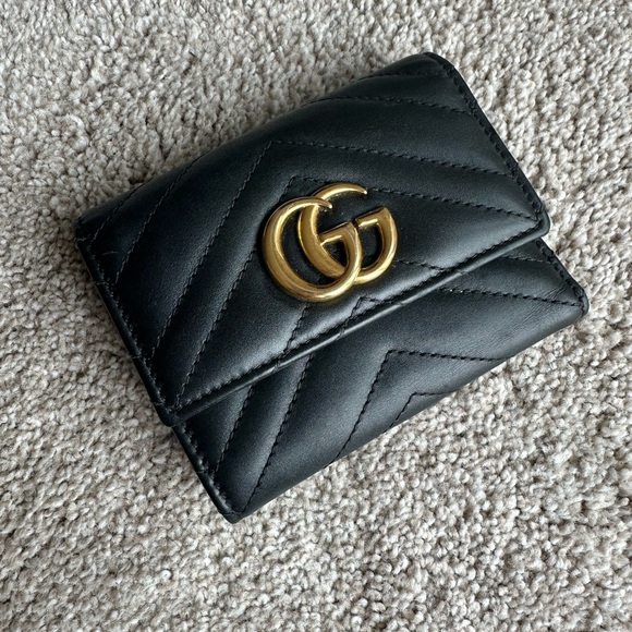 Gucci Handbags - Gucci Marmont Trifold Wallet